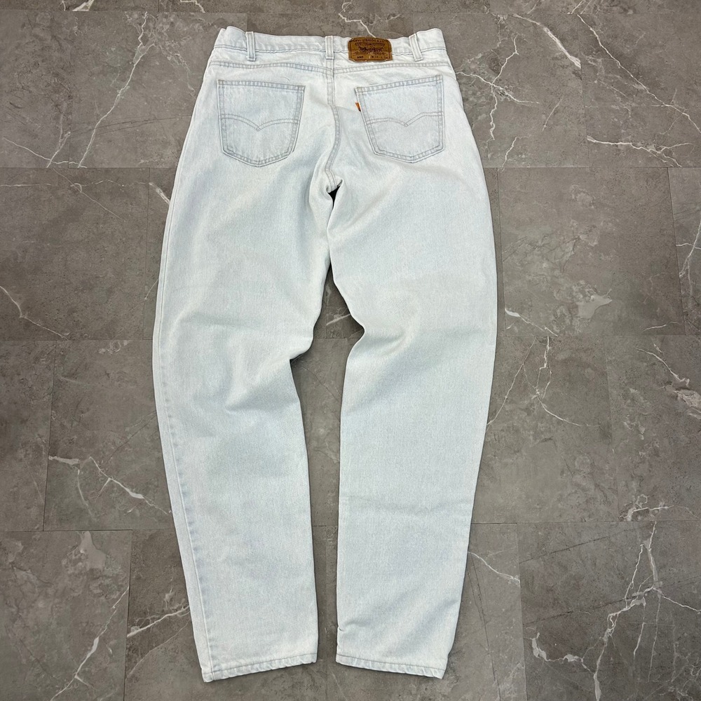90s Vintage Levis 550 Jeans Mens 34x34 * Orange Tab Acid Wash Faded Bleached